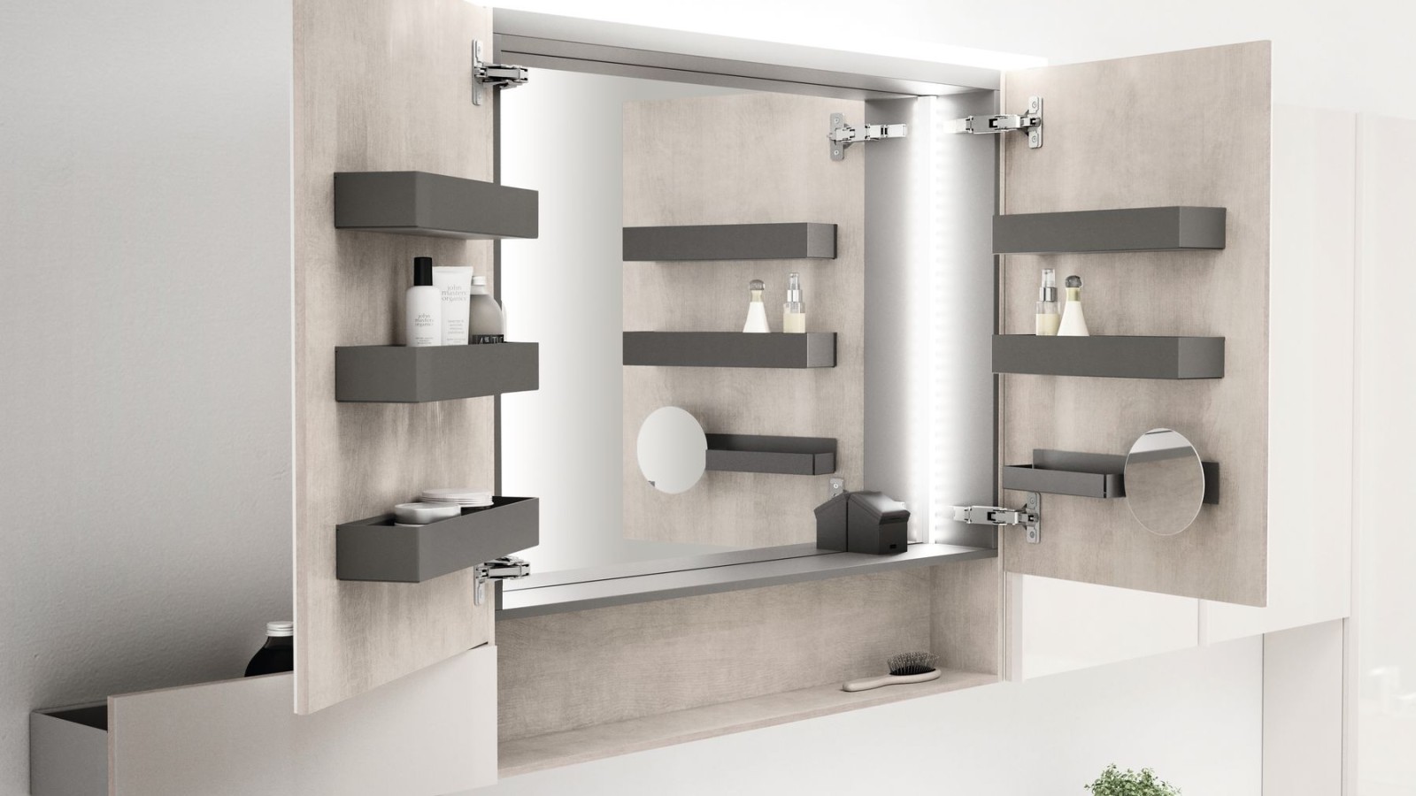 Design inteligente armário com espelho Geberit Acanto Design inteligente armário com espelho Geberit Acanto