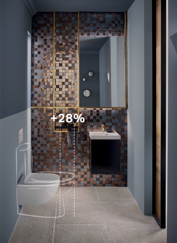 Mais espaço com autoclismos de interior Geberit Mais espaço com autoclismos de interior Geberit