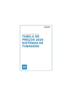 Tabela de Preços 2026 Sistemas de Tubagens Geberit