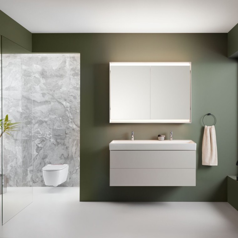 Mais espaço, limpeza e flexibilidade na casa de banho graças aos produtos Geberit ONE Mais espaço, limpeza e flexibilidade na casa de banho graças aos produtos Geberit ONE