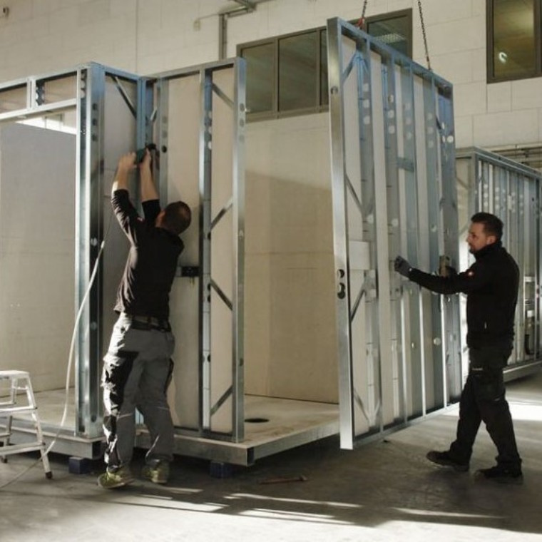 O módulo de casa de banho constrói-se em fábrica O módulo de casa de banho constrói-se em fábrica