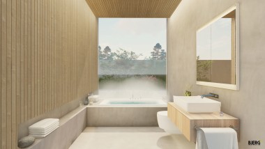 O gabinete de arquitetura BJERG Arkitektur aposta na perceção dos sentidos para o design de casas de banho (© Bjerg Arkitektur)