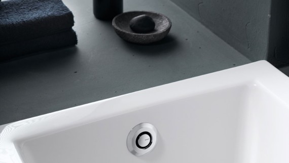 Válvula completa para banheira Geberit com botão de acionamento PushControl