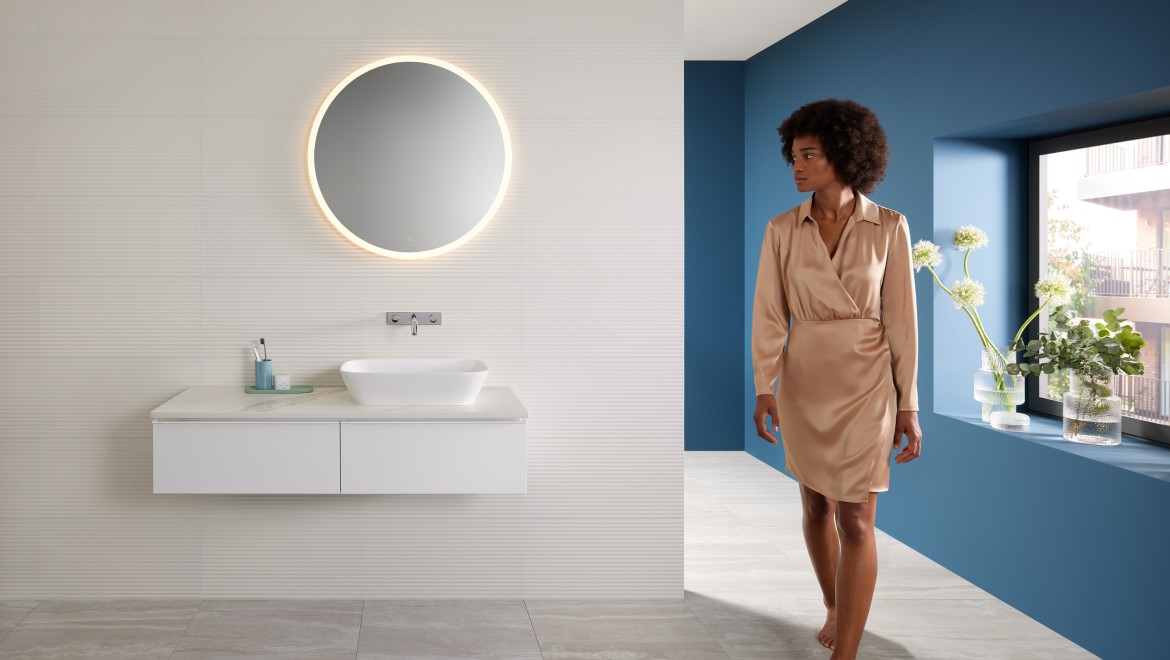 Mix & Match: Lavatório de pousar Geberit ONE com móvel iCon Mix & Match: Lavatório de pousar Geberit ONE com móvel iCon