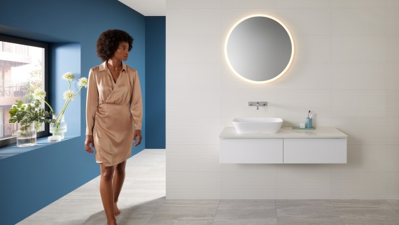 Mix & Match: Lavatório de pousar Geberit ONE com móvel iCon Mix & Match: Lavatório de pousar Geberit ONE com móvel iCon