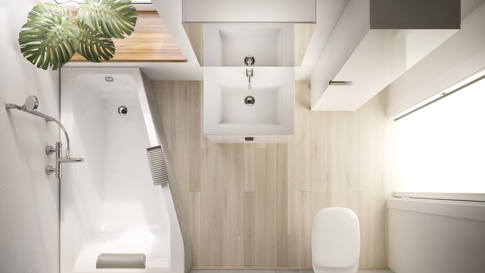 Casa de banho com planta de piso pequena Casa de banho com planta de piso pequena