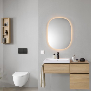 Móvel de lavatório Geberit iCon com armário lateral Móvel de lavatório Geberit iCon com armário lateral