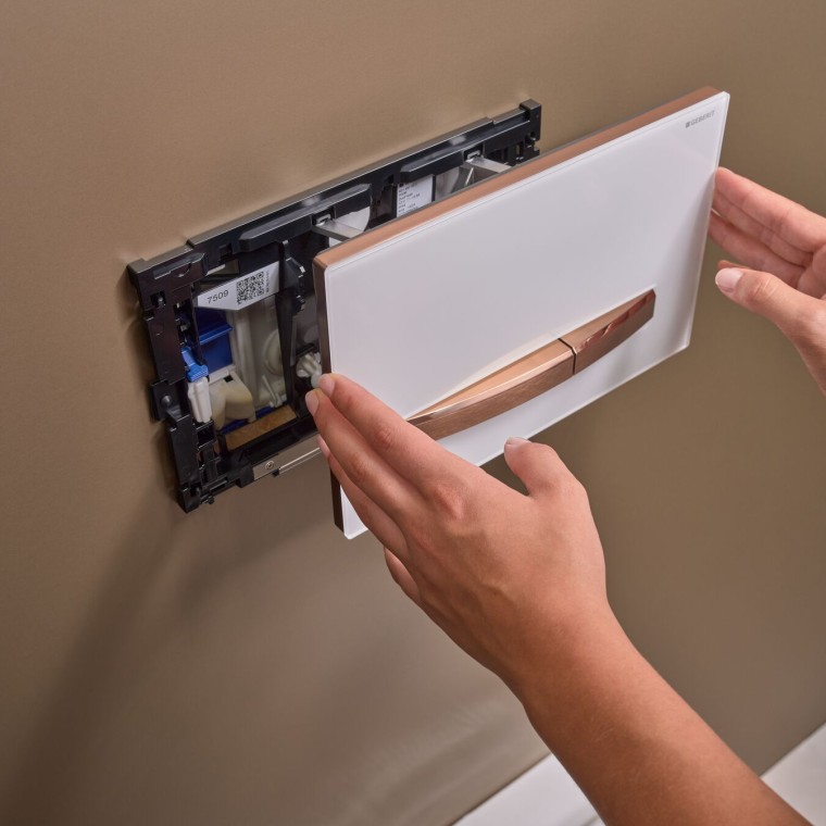 Geberit Sigma50 square, com ação giratória