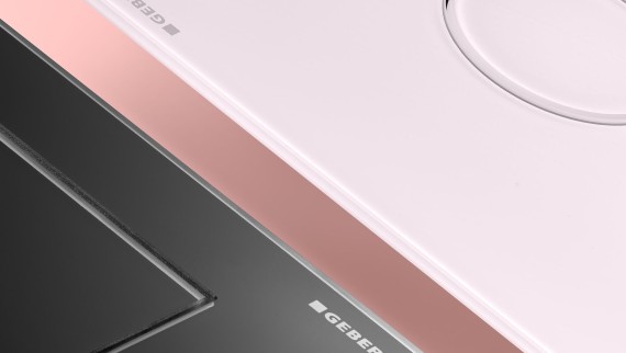 Placa de descarga Geberit Sigma40 com apenas 4 mm de espessura