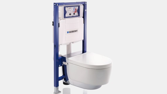 Estrutura Geberit Duofix para sanita suspensa com Geberit AquaClean Mera Estrutura Geberit Duofix para sanita suspensa com Geberit AquaClean Mera
