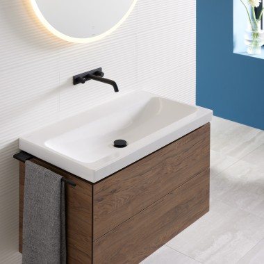 Lavatório Geberit iCon com móvel de lavatório Geberit ONE Lavatório Geberit iCon com móvel de lavatório Geberit ONE