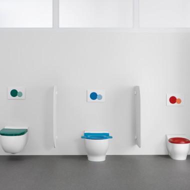 Equipamentos sanitários Geberit Bambini Rimfree® em cerâmica Equipamentos sanitários Geberit Bambini Rimfree® em cerâmica