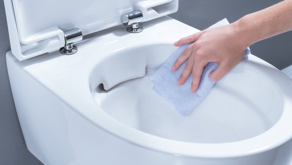 Sanita iCon Rimfree, sem rebordo de descarga (© Geberit) Sanita iCon Rimfree, sem rebordo de descarga (© Geberit)