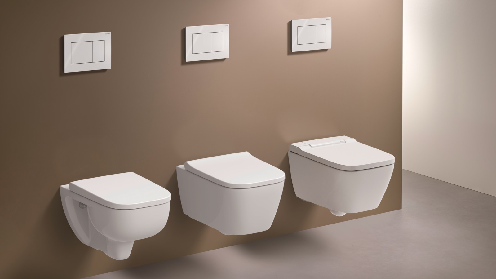 Tecnologia TurboFlush para sanitas com designs quadrados em todos os segmentos de preço