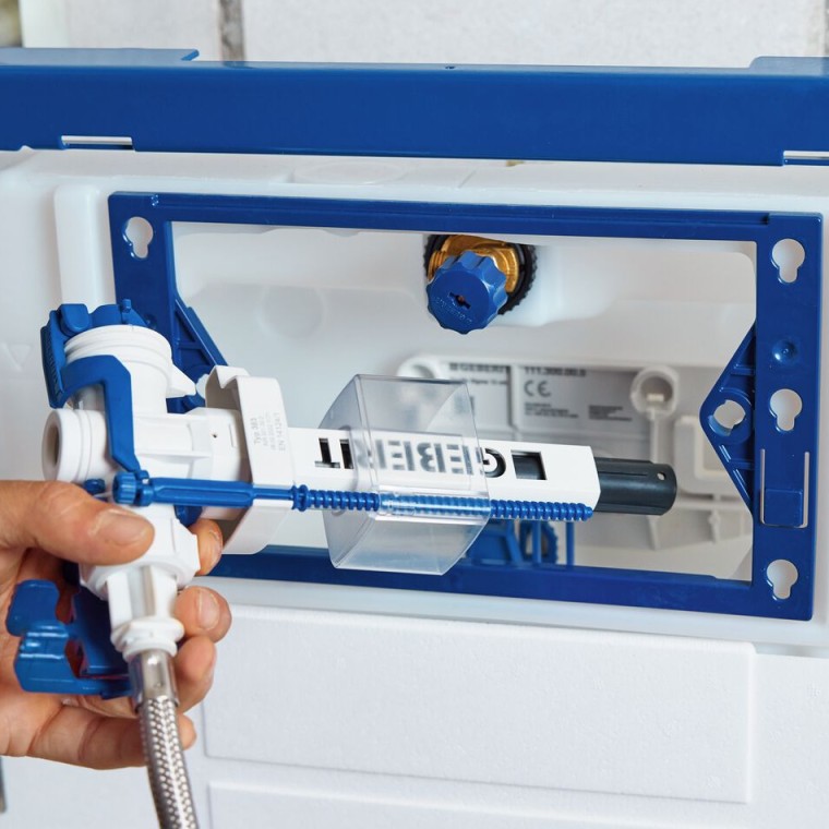A compacta válvula de enchimento Geberit série 383