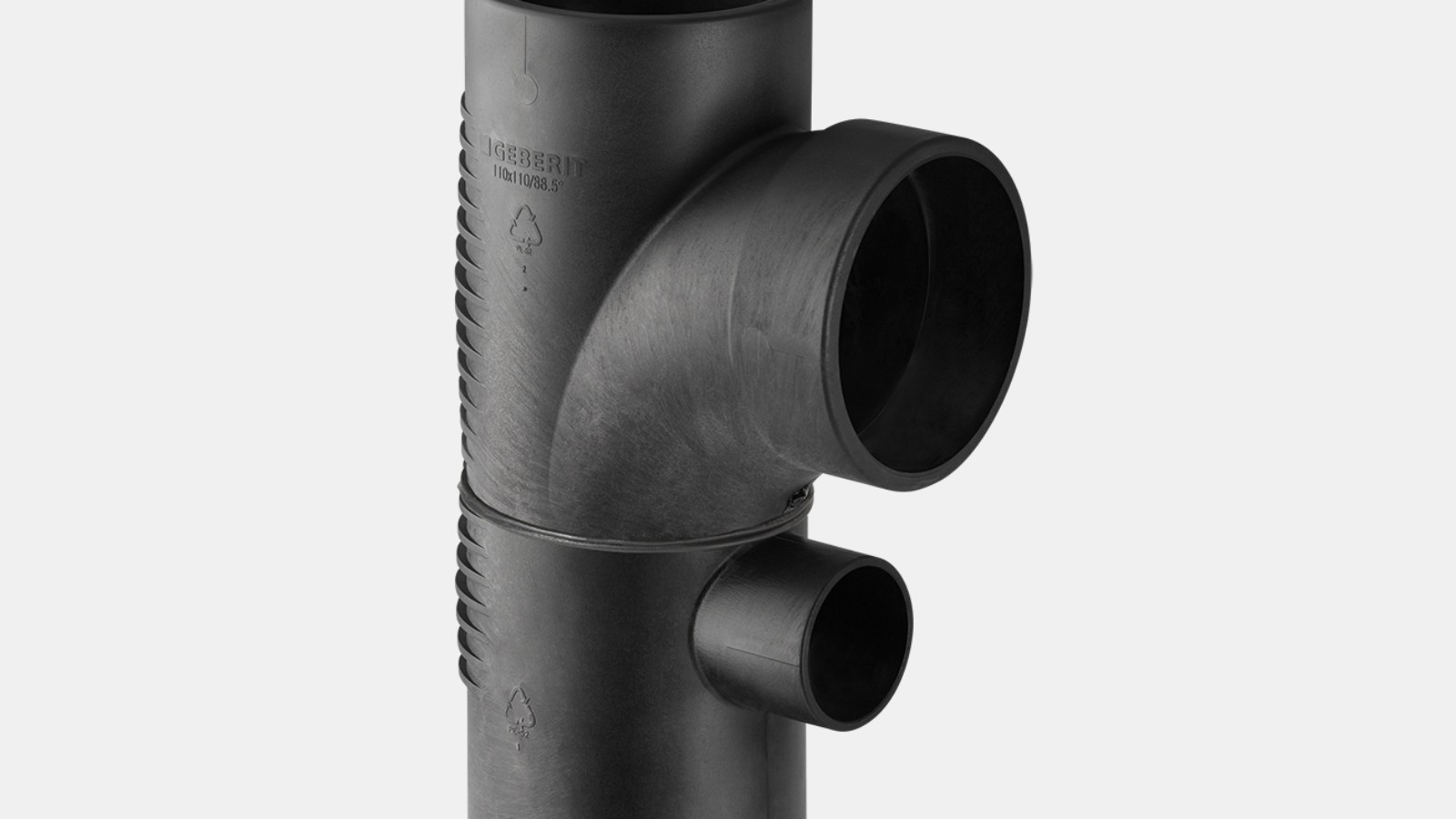 Forquilha com entrada em curva combinada Geberit Silent-db20 88,5° Forquilha com entrada em curva combinada Geberit Silent-db20 88,5°