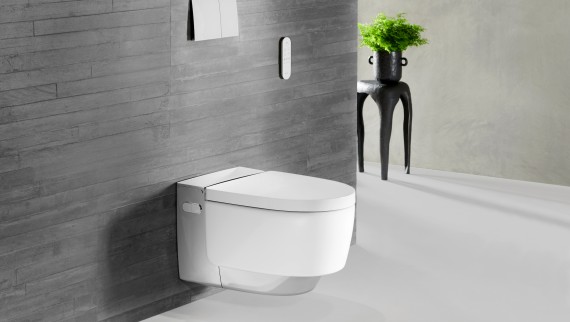 Geberit AquaClean Mera versão Comfort em cromado com Sigma Geberit AquaClean Mera versão Comfort em cromado com Sigma