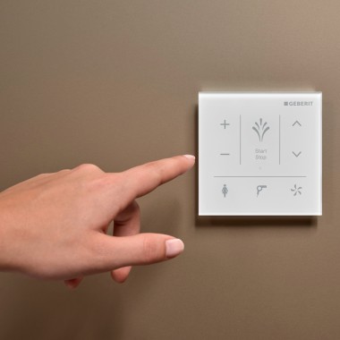 Painel de controlo instalado na parede Geberit AquaClean Mera Painel de controlo instalado na parede Geberit AquaClean Mera