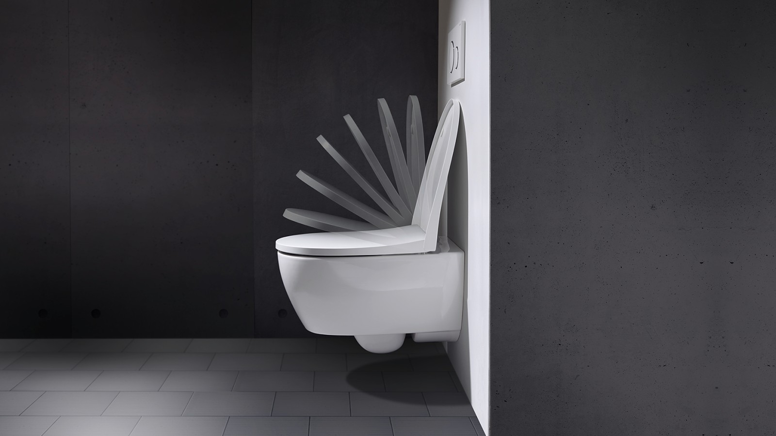 Tampa de sanita com abaixamento automático Tampa de sanita com abaixamento automático