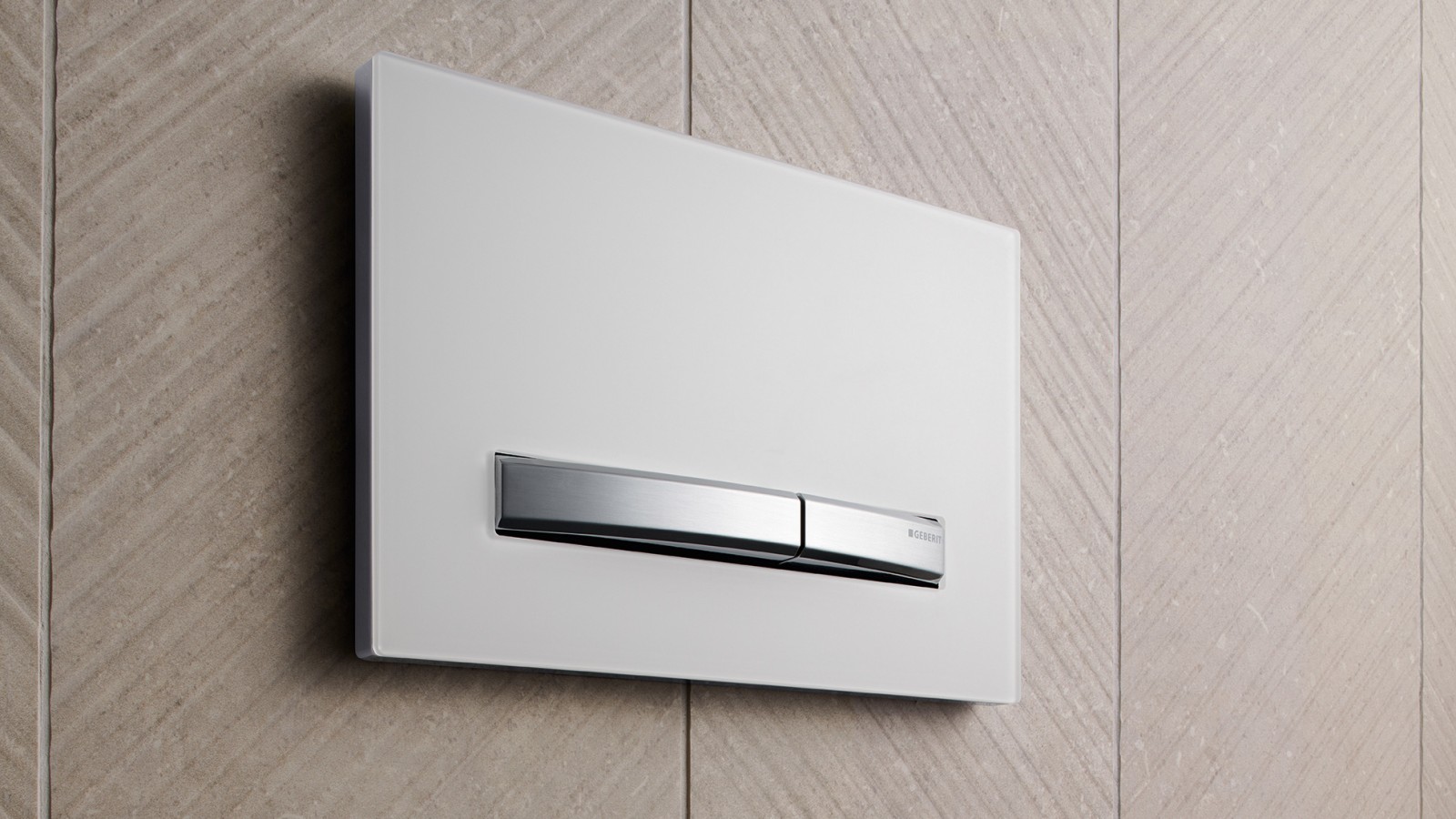 Placa de comando de descarga Sigma50 da Geberit Placa de comando de descarga Sigma50 da Geberit