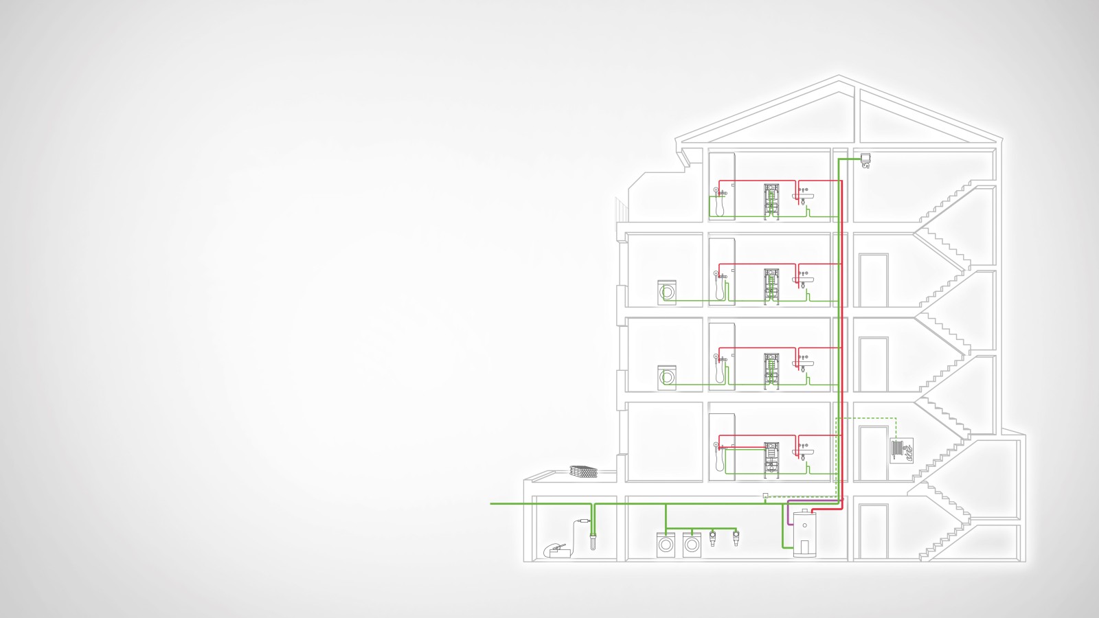 Protege contra agentes patogénicos na instalação doméstica: quente ou fria e sempre em movimento