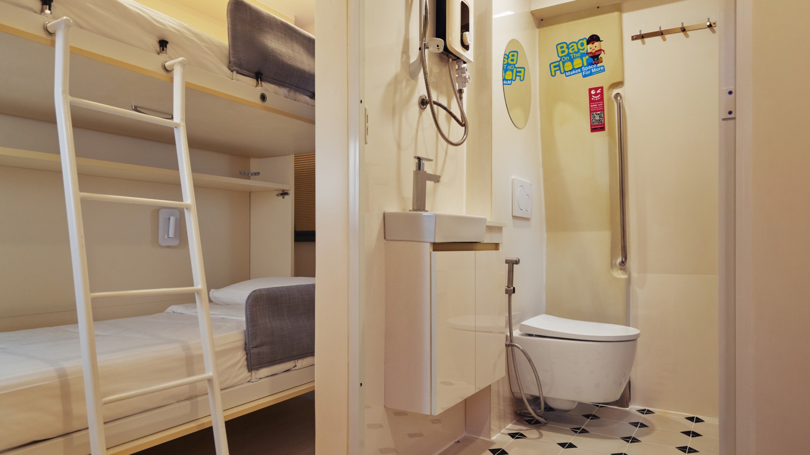 Inteligente: as camas personalizadas podem ser facilmente dobradas quando não estão a ser utilizadas (© Watson Lau)