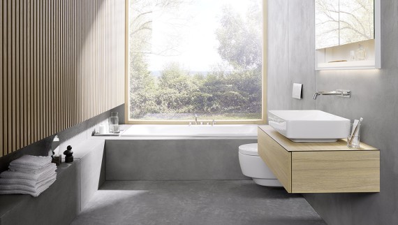 Projeto de casa de banho vencedor do concurso 6x6 do gabinete de arquitetura dinamarquês Bjerg Arkitektur (© Geberit) Projeto de casa de banho vencedor do concurso 6x6 do gabinete de arquitetura dinamarquês Bjerg Arkitektur (© Geberit)