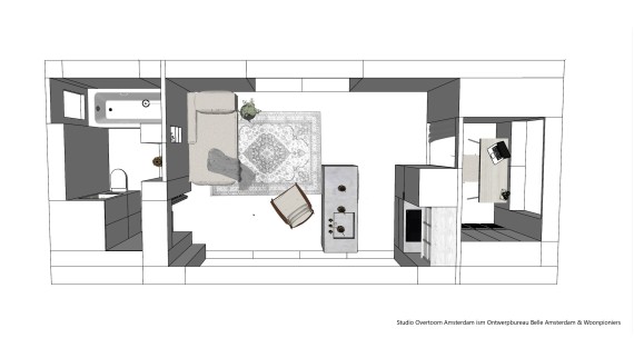 Ilustração Tiny House (© Woonpioniers) Ilustração Tiny House (© Woonpioniers)
