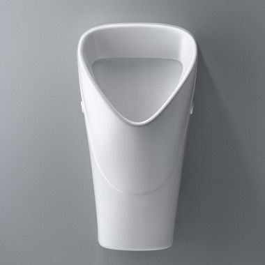 O urinol trigonal Geberit Renova, fácil de limpar, para instalações rentáveis O urinol trigonal Geberit Renova, fácil de limpar, para instalações rentáveis