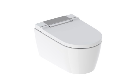 Geberit AquaClean Sela com guarnição de design cromado brilhante Geberit AquaClean Sela com guarnição de design cromado brilhante