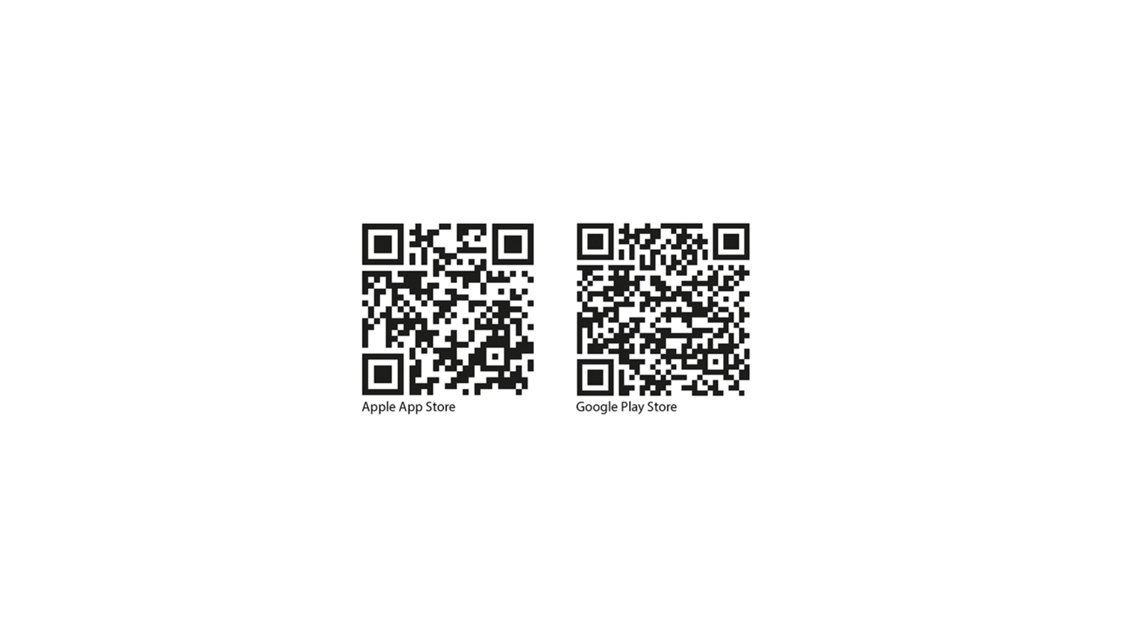 Códigos QR para descarregar a App Geberit Home no iOS e no Android Códigos QR para descarregar a App Geberit Home no iOS e no Android