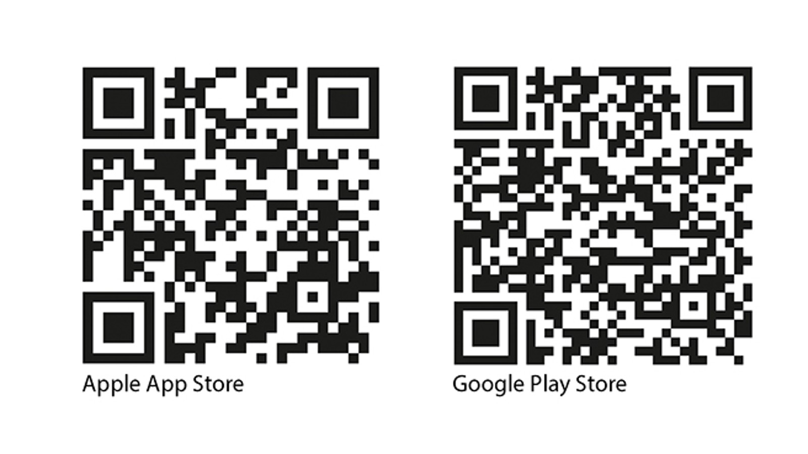 Códigos QR para descarregar a App Geberit Home no iOS e no Android Códigos QR para descarregar a App Geberit Home no iOS e no Android