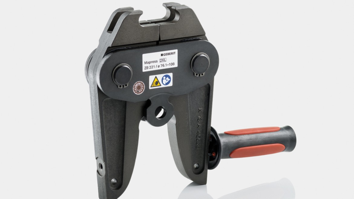 Adaptador para colar de compressão Geberit Mapress ZB 221 para compressão de tubos de dimensões superiores a 42 mm