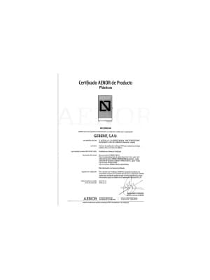 Certificado AENOR Geberit Mepla Certificado AENOR Geberit Mepla