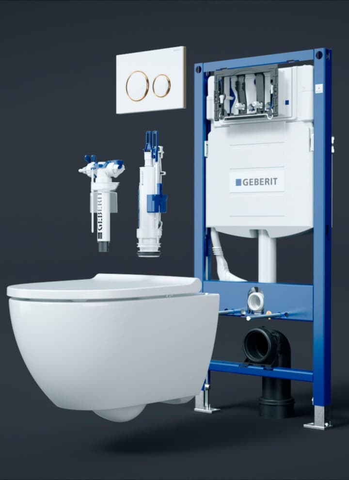 Autoclismos de interior Geberit com configuração de fábrica 2/4 litros Autoclismos de interior Geberit com configuração de fábrica 2/4 litros