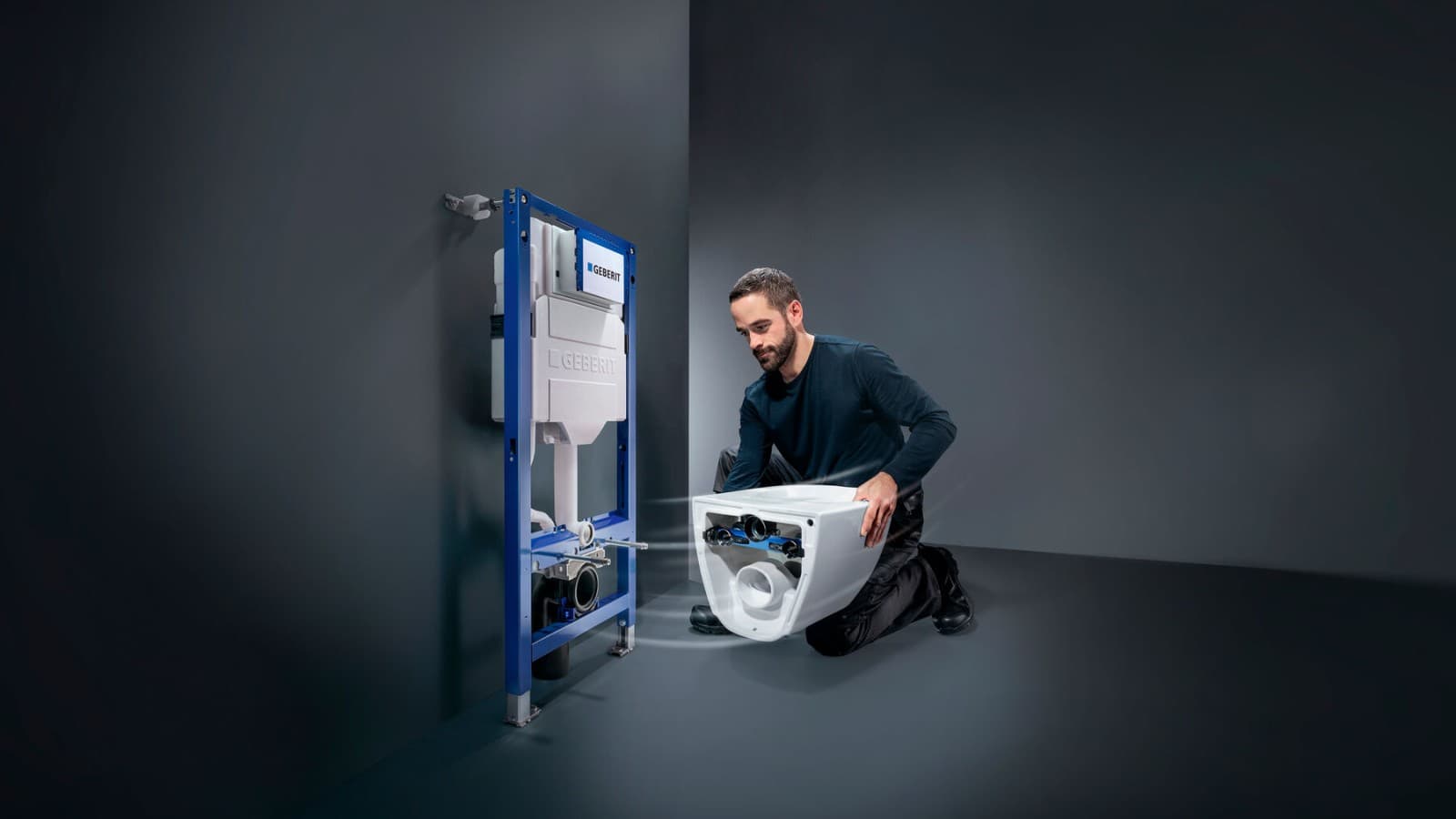 Sistema de instalação sanitária composto por autoclismo de interior Geberit Sigma e sanita Geberit Acanto Sistema de instalação sanitária composto por autoclismo de interior Geberit Sigma e sanita Geberit Acanto