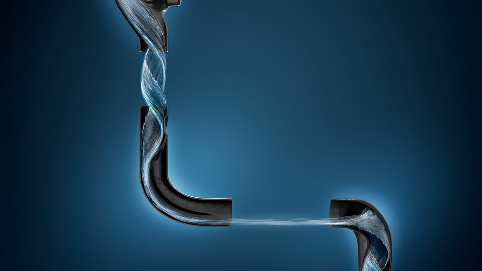 Visualização do espaço que se obtém com Geberit SuperTube Visualização do espaço que se obtém com Geberit SuperTube