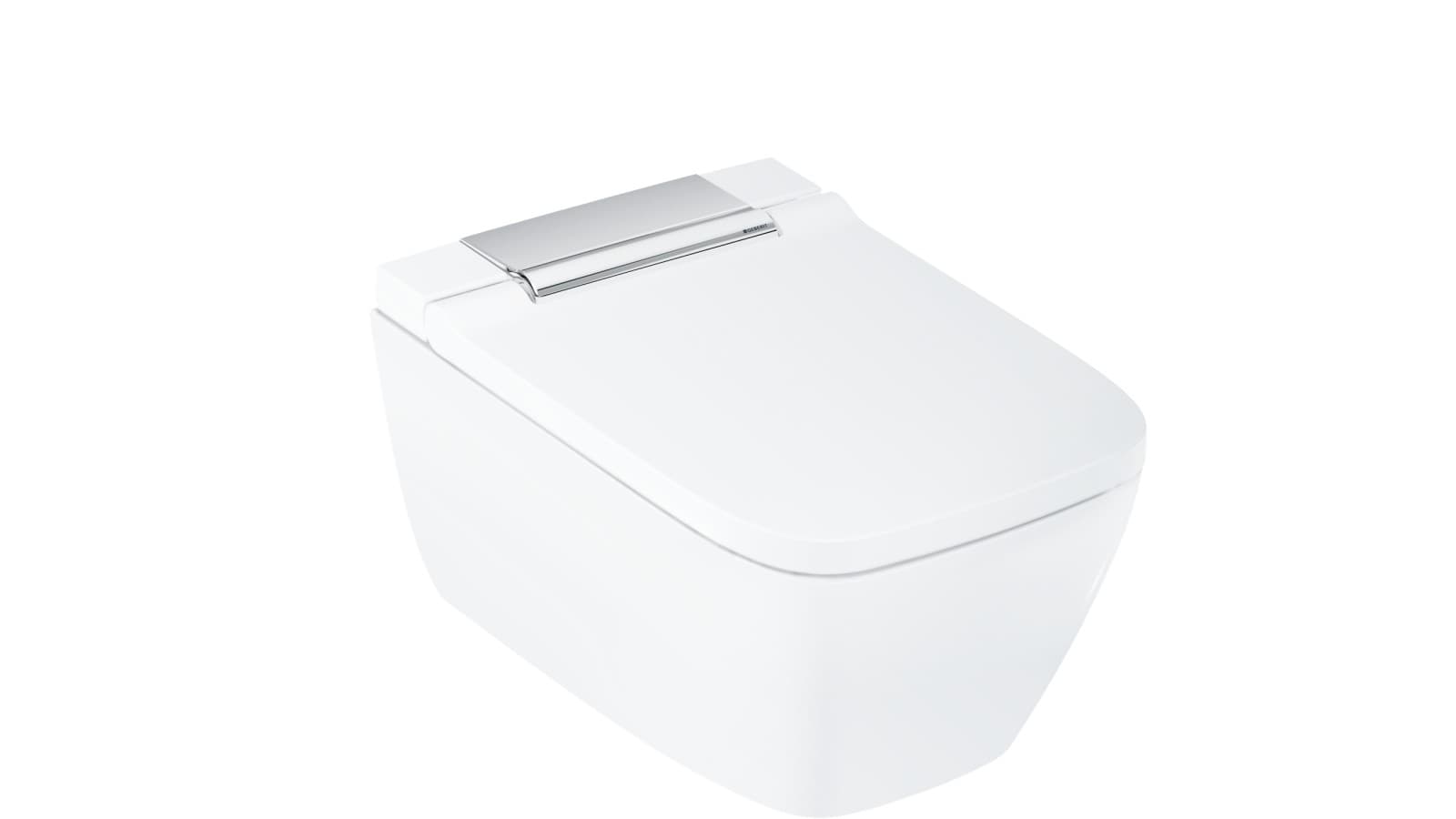 AquaClean Sela quadrada com guarnição de design cromado brilhante AquaClean Sela quadrada com guarnição de design cromado brilhante