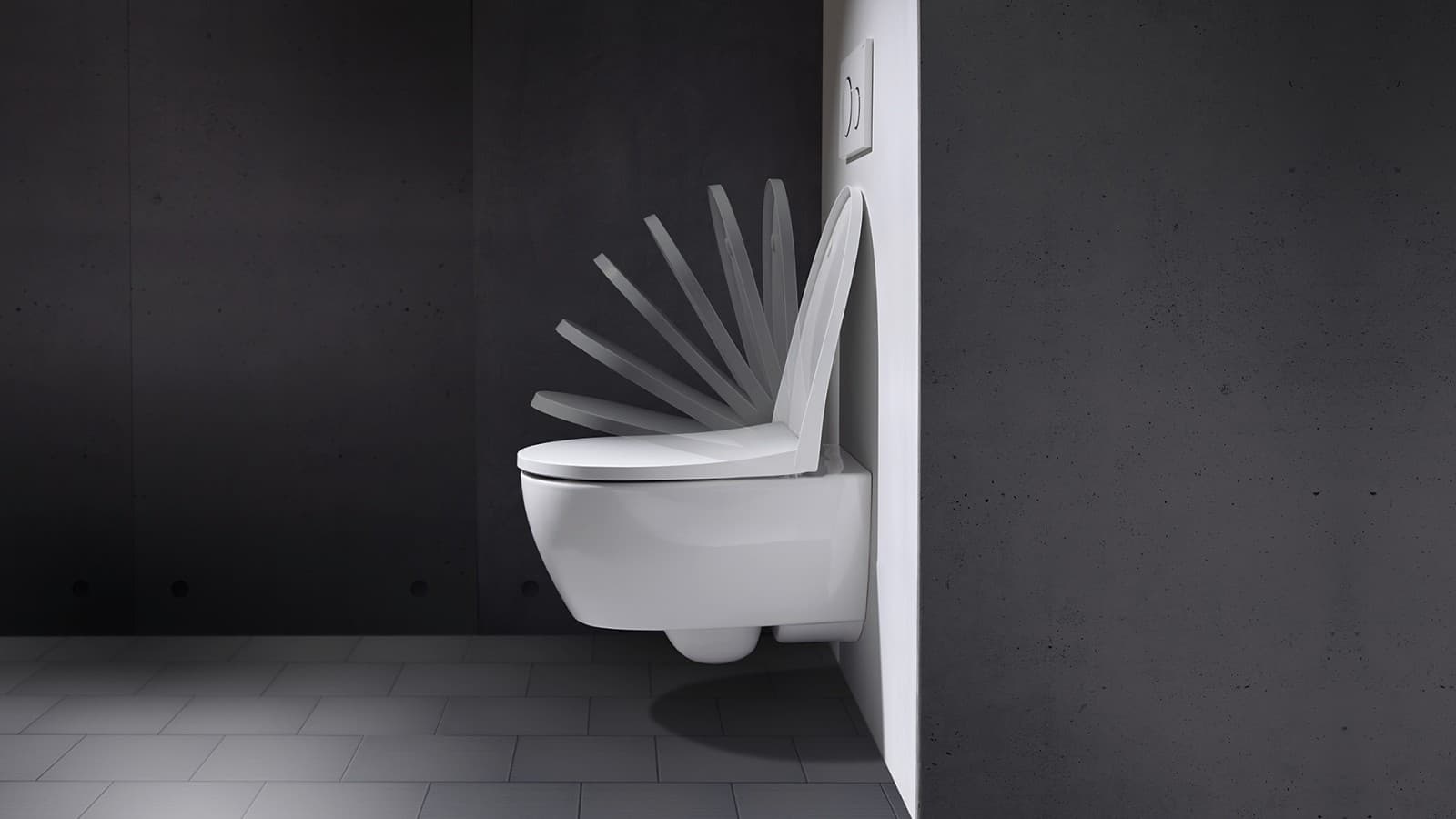 Tampa de sanita com abaixamento automático Tampa de sanita com abaixamento automático