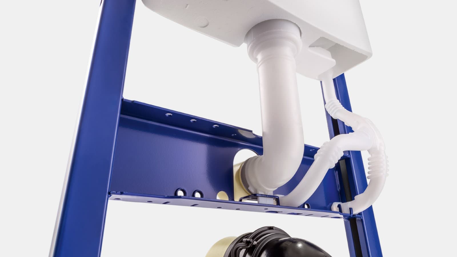 Autoclismo de interior da Geberit com tubo guia para ligação ao abastecimento de água Autoclismo de interior da Geberit com tubo guia para ligação ao abastecimento de água