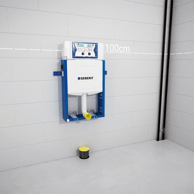 Fixação do autoclismo de interior Geberit Kombifix Fixação do autoclismo de interior Geberit Kombifix