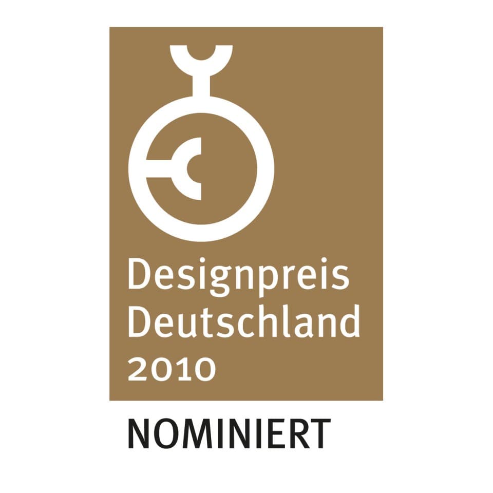 Nomeado para o prémio de design Designpreis Deutschland 2010 Nomeado para o prémio de design Designpreis Deutschland 2010