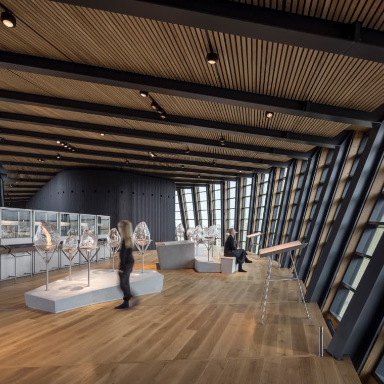 A exposição no interior do Icefjord Centre Ilulissat (© Adam Mørk) A exposição no interior do Icefjord Centre Ilulissat (© Adam Mørk)