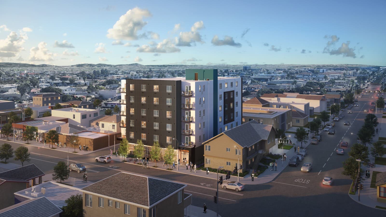 Visualização de um projeto de construção pré-fabricada nos EUA. (© Geberit) Visualização de um projeto de construção pré-fabricada nos EUA. (© Geberit)