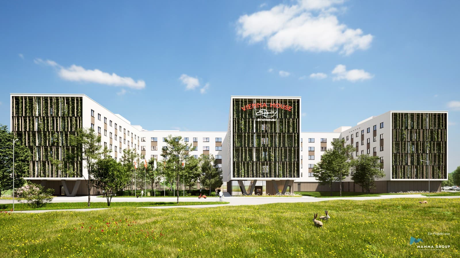 O maior hotel da Europa construído com madeira híbrida abriu as suas portas em Viena Schwechat (© BKK3 Architektur) O maior hotel da Europa construído com madeira híbrida abriu as suas portas em Viena Schwechat (© BKK3 Architektur)