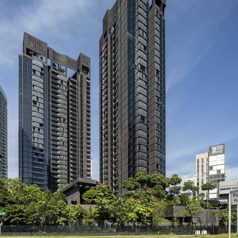 As duas torres residenciais da zona de Martin Modern combinam os dois valiosos recursos na densamente povoada metrópole de Singapura: o espaço e a natureza (© Darren Soh) As duas torres residenciais da zona de Martin Modern combinam os dois valiosos recursos na densamente povoada metrópole de Singapura: o espaço e a natureza (© Darren Soh)