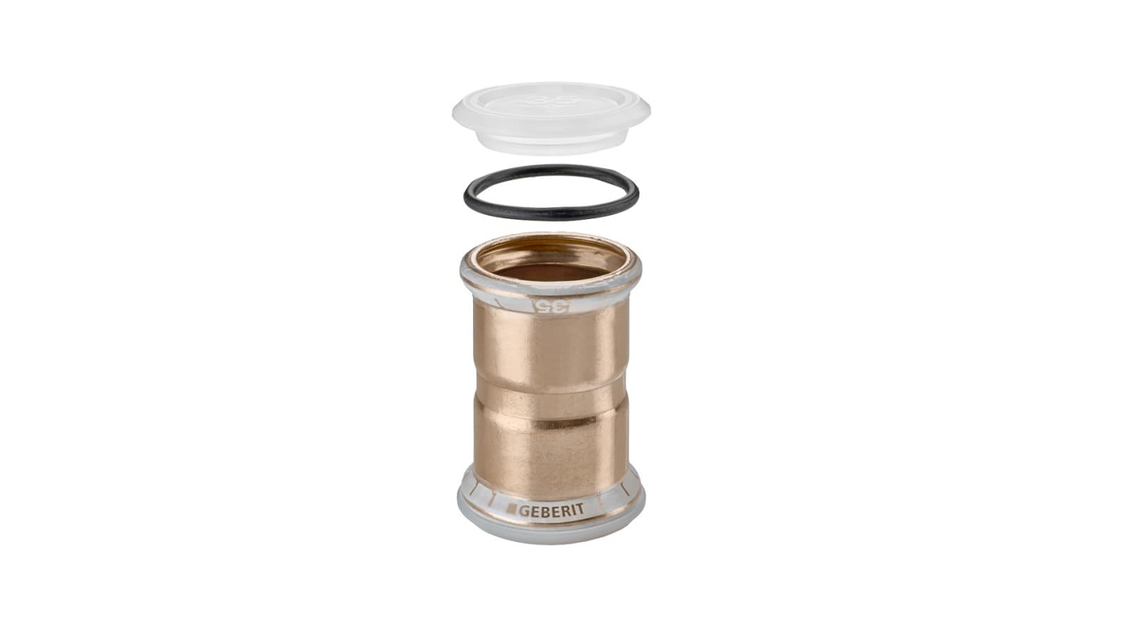 Acessório Geberit Mapress Cobre com indicador de compressão branco Acessório Geberit Mapress Cobre com indicador de compressão branco